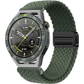 KUWAI Magnética Correa Compatible para Huawei Watch GT 3 SE Solo Loop Correa, 22MM Correa de Nailon Ajustable Suave, para Mujeres y Hombres, Pulsera