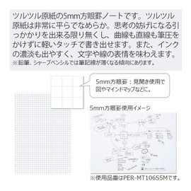 Kokuyo PER-MT106S5M PERPANEP A5 Notebook, Smooth, 0.2 inch (5 mm) Ruled