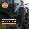 RefrigiWear Insulated Softshell High-Bib Overalls, -20°F Comfort Rating, (X-Large), (Black)