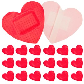 Healvian 50pcs Heart Shaped Styptic for Humans Bandages Flexible Fabric Pink Bandages Fun Bandages Zipper Bandages Waterproof Child Survive