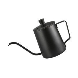 iplusmile 1Pc Stainless Kettle Practical Espresso Pot for Hot Cold Beverages Black Mini Coffee Pot for Home Use