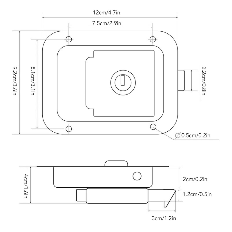 Paddle Handle Latch 304 Stainless Steel Heavy Duty RV Door