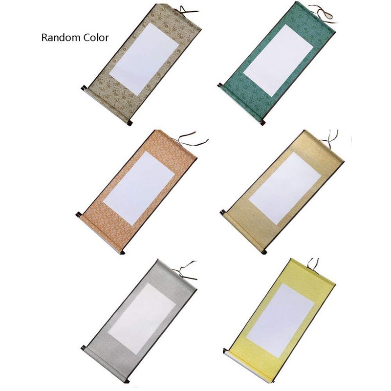Echaprey 6pcs Blank Mounting Hanging Wall Scrolls Set for Kanji,