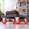 4-Pack Red PVC Swivel Caster Wheels, 1-Inch Furniture Replacement Casters