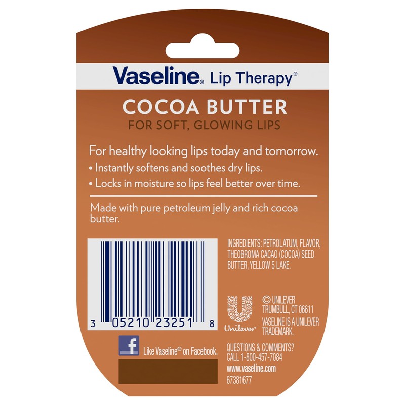 Vaseline Lip Therapy Cocoa Butter 4-Pack – Mini Lip Balms