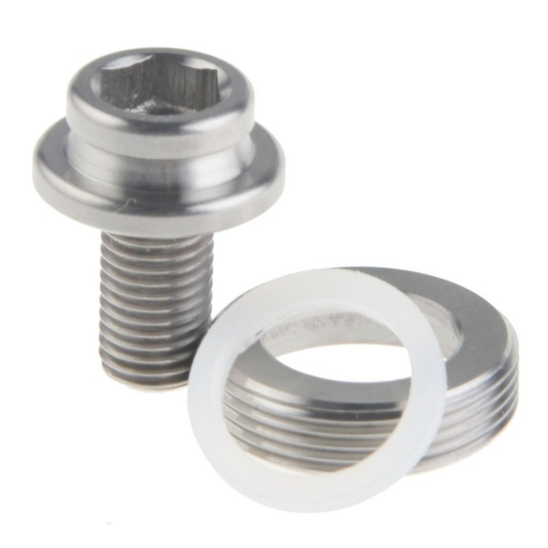 dingtai Titanium crank bolt Screws m8x15 mm Extractor Sleeve (Titanium Color)