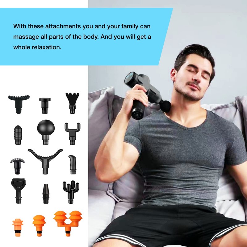 AiRelax Massage Gun Attachments for Hypervolt Go, Upgraded 15 PCS