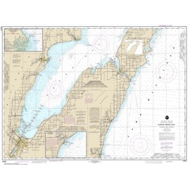 NOAA Chart 14910: Lower Green Bay; Oconto Harbor; Algoma, 35.3 X 47.4, Traditional Paper