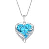 starchenie Heart Necklace 925 Sterling Silver Angel Wing Necklaces 3A
