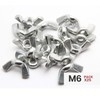 DOJA Industrial Wing Nut M6 6 mm Pack of 25