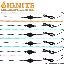 Ignite Landscape Lighting 16" Color Changing Spillway Light Bar with 6-Watt Transformer and Remote for Landscape Lighting, Ponds, and Water Features - ILB16CC