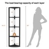 VILICK Corner Shelf with Light 5 Tier Tall Standing Shelf