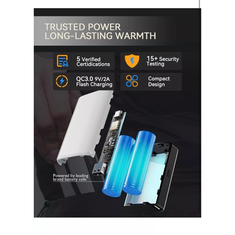 avidia Heated Vest for men with Battery Pack