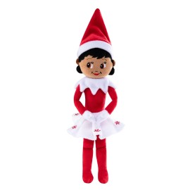 The Elf On the Shelf Snuggler Girl - Dark Tone - Small Plush Toy 12"