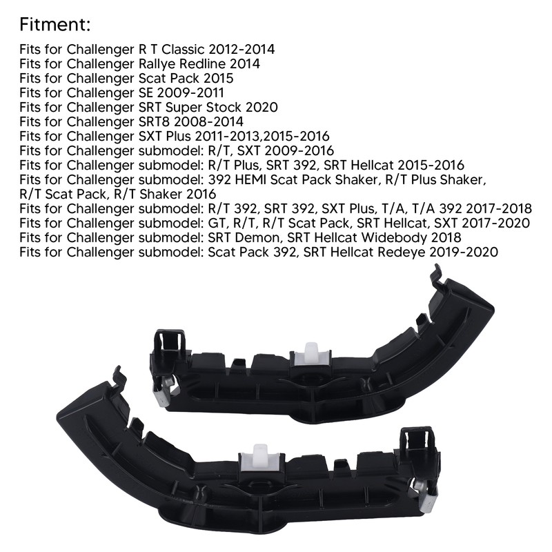 2 Pcs Front Bumper Support Bracket 68024342AD Bumper Retainer for