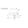 KVK K115CP2Z Washing Machine Faucet with Emergency Water Stop Function