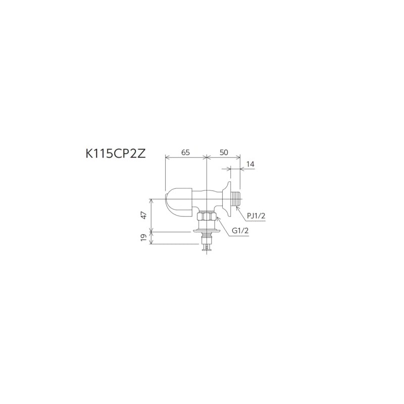 KVK K115CP2Z Washing Machine Faucet with Emergency Water Stop Function