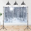 Tcoyodw Winter Sunlight Snow Pine Tree Christmas Backdrop 7x5ft Outdoors