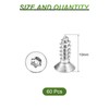 sourcing map Flat Countersunk Head Torx Screws, 60Pcs M3 x