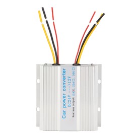 Car Power Inverter 15A 180W Aluminium Alloy DC 24V to 12V Stable Safe Car Inverter for Bus LCD Monitoring