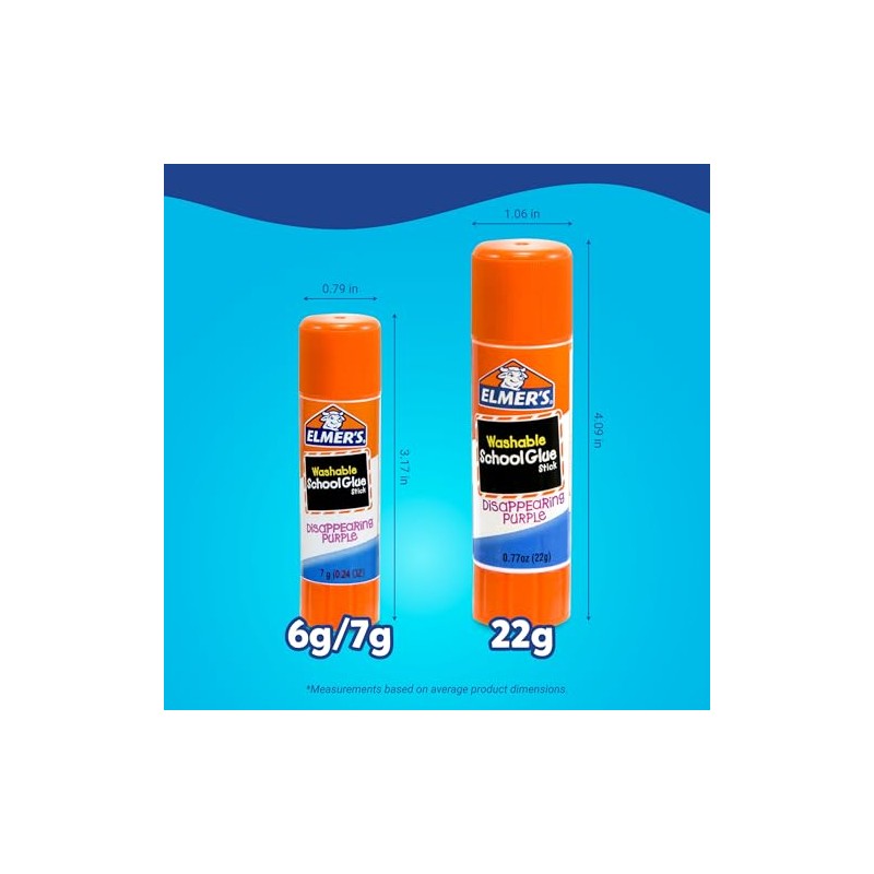 Elmer's Disappearing Purple School Glue Sticks, 0.24 Ounces Each, 30-Count
