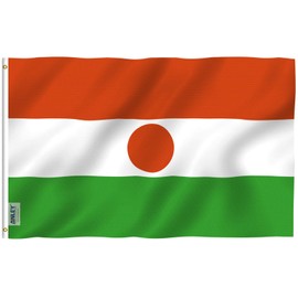 ANLEY Fly Breeze 3x5 Feet Niger flag - Vivid Color and Fade Proof - Canvas Header and Double Stitched - Nigerien Flags Polyester with Brass Grommets 3 X 5 Ft