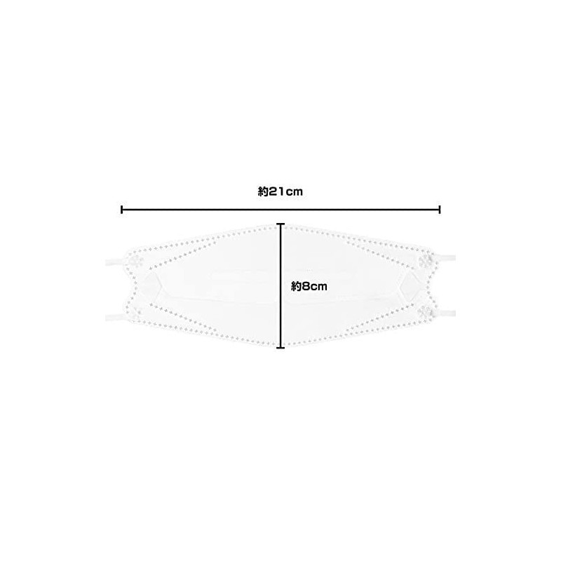 KUCHIRAKU MASK 4562355181019-3 Cutillaku Mask, White, 30 Sheets x 3