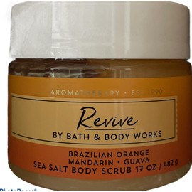 REVIVE Aromatherapy BRAZILIAN ORANGE Sea Salt BATH Body Scrub 17oz