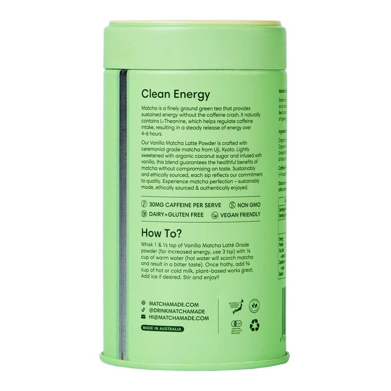 Morning Made Matcha Latte - Vanilla Blend, 300g