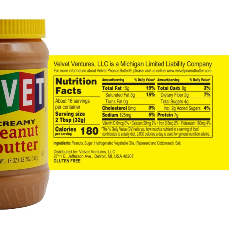 Velvet Peanut Butter, Creamy – Detroit’s Classic Since 1937, Smooth