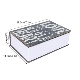 Tyenaza Imitation Book Shaped Safe with Combination Lock, Book-Shape Mini Safe Box for Money, Hidden Secret Storage Box for Hide Key