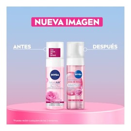 NIVEA Agua de Rosas Espuma Limpiadora (150 ml) - Tecnología Micelar para una Limpieza Profunda e Hidratación - Desmaquillante Ideal para Todo Tipo de 