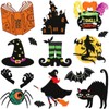 Monsully 15pcs Halloween Autumn Iron on Patches Halloween Embroidered Sew