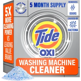 Washing Machine Cleaner by Tide, Washer Machine Cleaner with Oxi for Front and Top Loader Washer Machines, Deep Cleaning Residue & Odor Eliminator, 5 Month Supply (Packaging May Vary)