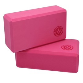 Yoga Block Set of 2 VonBueren Pink | 22 x 12 x 7.5 cm Each Yoga Block | Yoga Blocks for Men and Women Made of EVA | Blocks for Pilates