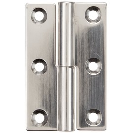 Sugatsune KN-50R/SS Lift Off Hinge, Stainless Steel 304, Polished Finish, Right Handedness, 1.5mm Leaf Thickness, 32mm Open Width, 7.5mm Pin Diameter