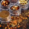 XIELIME Golden Fall Nail Art Glitters Maple Leaf Nail Sequins