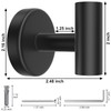 stusgo 4-Pack Black Towel Hooks, Towel Hook for Bathroom Wall