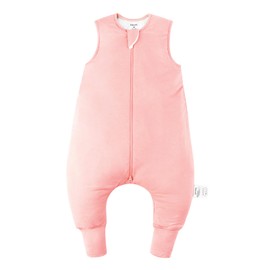 EasyFi Rayon Made From Bamboo Sleep Sack 3t-4t 0.5 Tog Ultra Soft Summer Toddler Sleep Sack 36-48 Months with Feet 2-Way Zipper Lightweight Baby Sleeping Bag with Legs Thin Baby Wearable Blanket-Pink