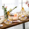 Tujoe 4 Set Gold Geometric Wedding Centerpieces for Table Modern