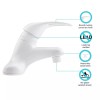 Dura Faucet (DF-PL100-WT) RV Single Lever Bathroom Faucet (White)