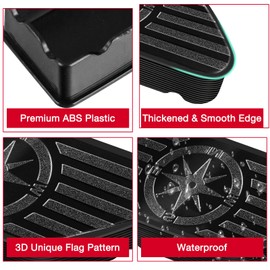 2PCS Bed Rail Stake Pocket Covers for GMC Chevy Silverado Sierra 1500 （2019-2025）, GMC Sierra 2500 3500HD （2020-2025）, Truck Rear Holes Caps Bed Rail Holes Plugs Covers (Compass)