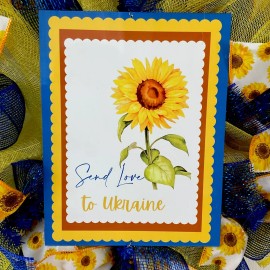 Sign Me Up By Diana Send Love To Ukraine Handmade Deco Mesh Wreath