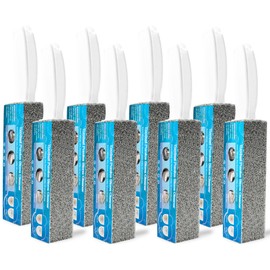 Tuodeal 8 Pack Toilet Brush Pumice Stone for Toilet Bowl Cleaning, Scouring Stick for Hard Water Stains, Limescale, Calcium, Rust from Toilets, Bathtubs, Grills, Pools & Sinks