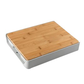 Multifunctional Cutting Board with Nonslip Kitchen Cutting Board Chopping Board Drawer Cutting Board Bamboo Chopping Board for Kitchen Meal Prep and Serving