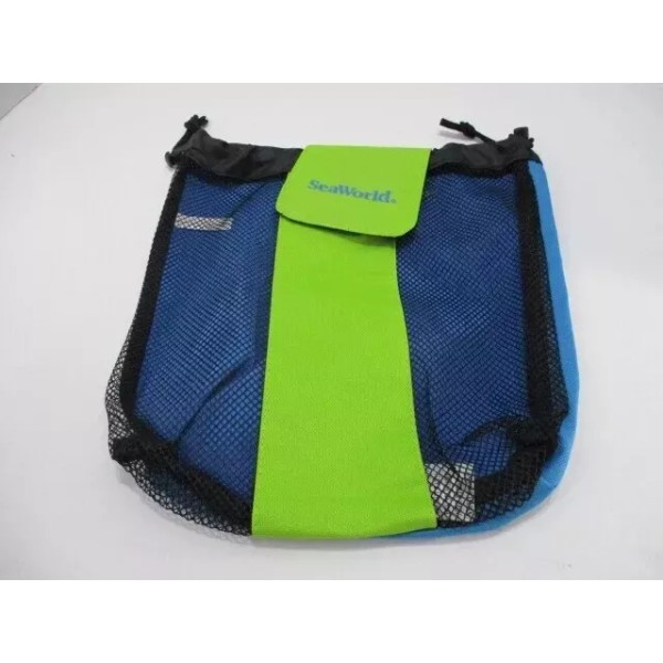 Sea World mesh front Bag Green & Blue Souvenir 12"