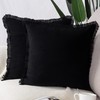 Madizz Set of 2 Suede Cushion Covers with Fringe Tassels