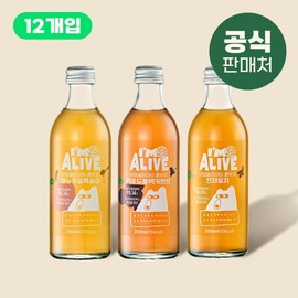 IMOR Live Combucha 250ml Bottle 12 bottles mixed configuration each 4 bottles / 아임얼라이브 콤부차 250ml BOTTLE 12병 혼합구성 각4병