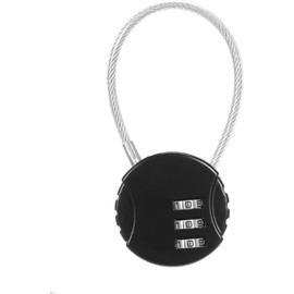 Black Combination Lock 3 Digit Gym Lock Waterproof Padlock Resettable Bag Luggage Gate Lock Outdoor Combination Fence Lock for School Locker Travel Toolbox Storage Combination Padlocks, Locks