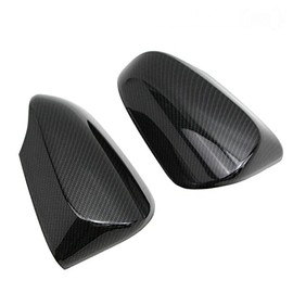 S SIZVER Carbon Fiber Print 2PCS Mirror Cover Overlay Stick-On Parts Compatible with C-HR Camry Corolla VENZA Yaris Avalon